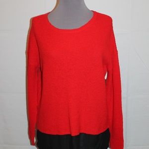 Vince Camuto Red Sweater M Cotton Blend NEW